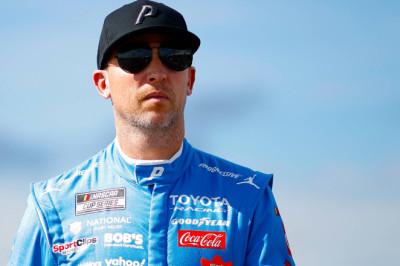 Denny Hamlin will start at the rear after grabbing Michigan pole