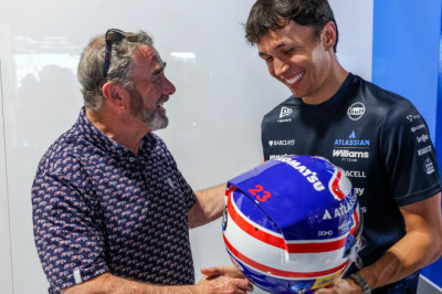 Alex Albon to celebrate breaking Williams race starts record with Nigel Mansell-inspired helmet