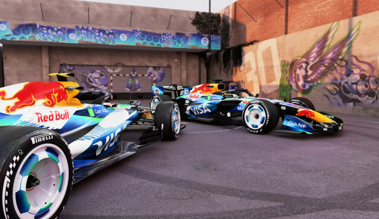 GALLERY: Racing Bulls show off football-inspired special livery for Barcelona-Catalunya Grand Prix weekend
