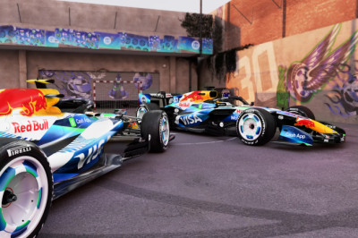 GALLERY: Racing Bulls show off football-inspired special livery for Barcelona-Catalunya Grand Prix weekend
