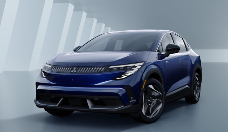 New 2027 Mitsubishi Eclipse Sportback Is Basically Just A Nissan Leaf On Aero-Optimized Tri-Spokes