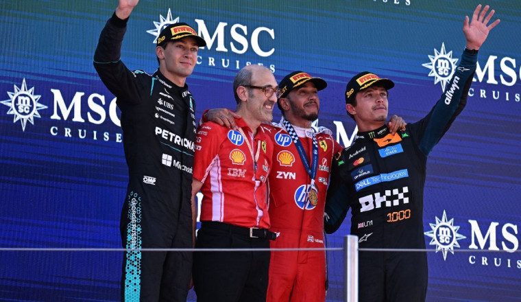 Norris and Russell 'fans,' in awe of Hamilton win