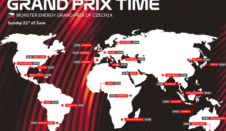 TIME SCHEDULE: Monster Energy Grand Prix of Czechia