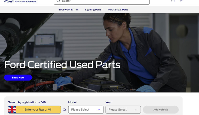 Ford taps into market for genuine used car parts and launches new online store